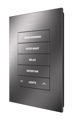 Crestron HZ2-KPCN-DRK-NKL ENGRAVED — Cresnet® İletişimli Horizon® 2 Tuş Takımı, Özel İşlemeli, Koyu Nikel