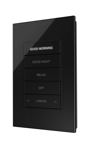 Crestron HZ2-KPEX-GLASS-B-ENGRAVED - HZ2-KPEX, evdeki aydınlatma, gölgeleme, ses ve diğer olanakl