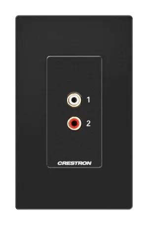 Crestron MP-WP-2RCAO-1G — Medya Sunum Duvar Plakası - RCA, Siyah, 1'li