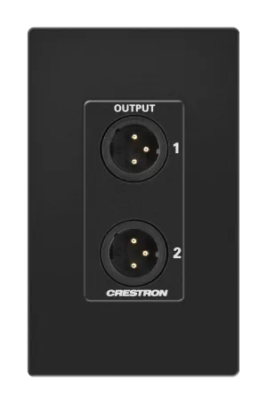 Crestron MP-WP-2XLRO-1G — Medya Sunum Duvar Plakası - XLR, Siyah, 1'li
