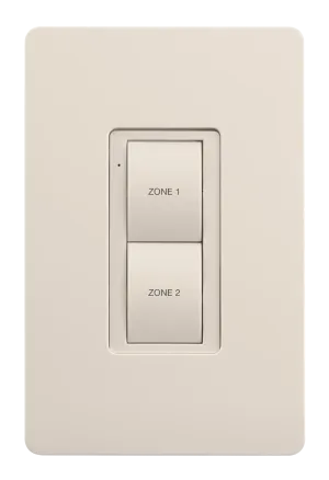Crestron ZUMLINK-BTN2-A — Zum® Işık Kontrol Tuş Takımları için Çerçeveli İki Düğme Ağacı (ZUMLINK-KP), Tampon Baskılı, B