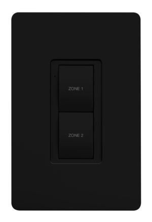 Crestron ZUMLINK-BTN2-B — Zum® Işık Kontrol Tuş Takımları için Çerçeveli İki Düğme Ağacı (ZUMLINK-KP), Ped Baskılı, Siya
