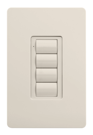 Crestron ZUMLINK-BTN4-A BLANK — Zum® Işık Kontrol Tuş Takımları için Çerçeveli Dört Düğme Ağacı (ZUMLINK KP), Boş, Badem