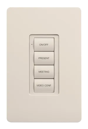 Crestron ZUMLINK-BTN4-A ENGRAVED — Zum® Işık Kontrol Tuş Takımları için Çerçeveli Dört Düğme Ağacı (ZUMLINK-KP), Kazınmı