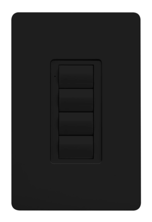 Crestron ZUMLINK-BTN4-B BLANK — Zum® Işık Kontrol Tuş Takımları için Çerçeveli Dört Düğme Ağacı (ZUMLINK KP), Boş, Siyah