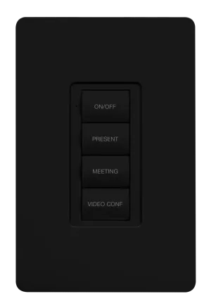Crestron ZUMLINK-BTN4-B ENGRAVED — Zum® Işık Kontrol Tuş Takımları (ZUMLINK-KP) için Çerçeveli Dört Düğme Ağacı, Kazınmı