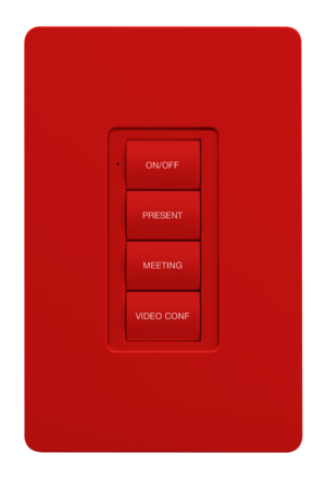 Crestron ZUMLINK-BTN4-R ENGRAVED — Zum® Işık Kontrol Tuş Takımları (ZUMLINK-KP) için Çerçeveli Dört Düğme Ağacı, Kazınmı