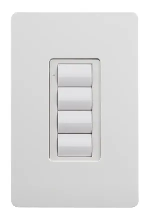 Crestron ZUMLINK-BTN4-W BLANK — Zum® Işık Kontrol Tuş Takımları için Çerçeveli Dört Düğme Ağacı (ZUMLINK KP), Boş, Beyaz