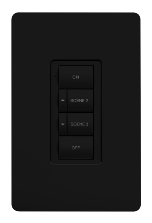 Crestron ZUMLINK-BTN6-B — Zum® Işık Kontrol Tuş Takımları için Çerçeveli Altı Düğmeli Ağaç (ZUMLINK-KP), Ped Baskılı, Si