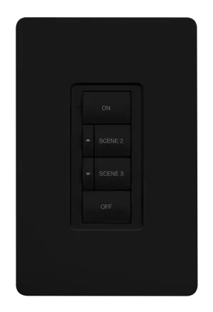 Crestron ZUMLINK-BTN6-B — Zum® Işık Kontrol Tuş Takımları için Çerçeveli Altı Düğmeli Ağaç (ZUMLINK-KP), Ped Baskılı, Si