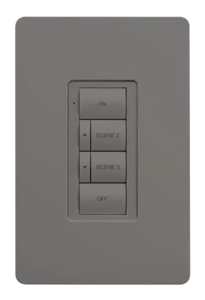 Crestron ZUMLINK-BTN6-G — Zum® Işık Kontrol Tuş Takımları için Çerçeveli Altı Düğmeli Ağaç (ZUMLINK-KP), Ped Baskılı, Gr