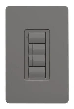Crestron ZUMLINK-BTN6-G BLANK — Zum® Işık Kontrol Tuş Takımları için Çerçeveli Altı Düğmeli Ağaç (ZUMLINK KP), Boş, Gri