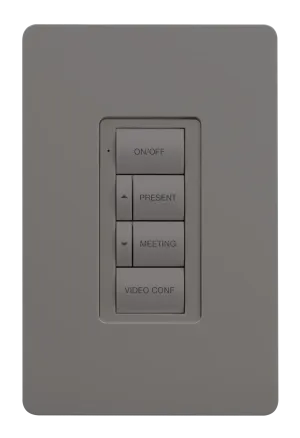 Crestron ZUMLINK-BTN6-G ENGRAVED — Zum® Işık Kontrol Tuş Takımları (ZUMLINK-KP) için Çerçeveli Altı Düğmeli Ağaç, Kazınm