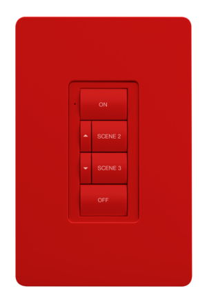 Crestron ZUMLINK-BTN6-R — Zum® Işık Kontrol Tuş Takımları için Çerçeveli Altı Düğmeli Ağaç (ZUMLINK-KP), Ped Baskılı, Kı