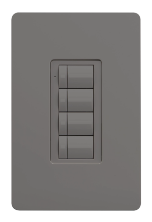 Crestron ZUMLINK-BTN8-G BLANK — Zum® Işık Kontrol Tuş Takımları için Çerçeveli Sekiz Düğme Ağacı (ZUMLINK KP), Boş, Gri