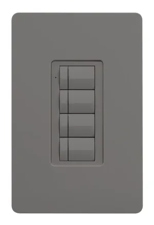 Crestron ZUMLINK-BTN8-G BLANK — Zum® Işık Kontrol Tuş Takımları için Çerçeveli Sekiz Düğme Ağacı (ZUMLINK KP), Boş, Gri