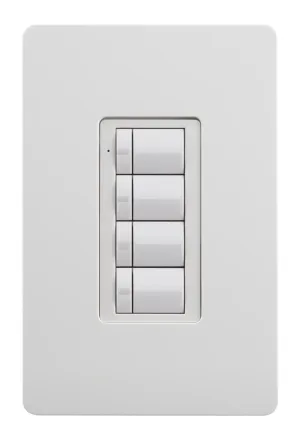 Crestron ZUMLINK-BTN8-W BLANK — Zum® Işık Kontrol Tuş Takımları için Çerçeveli Sekiz Düğme Ağacı (ZUMLINK KP), Boş, Beya