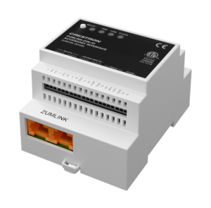 Crestron ZUMLINK-DIN-IO — Zum® Aydınlatma Kontrolü için Bağımsız Zaman Saatli DIN Ray Entegrasyon Modülü